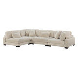 Traverse Beige 4-Piece Corduroy Modular Sectional by Homelegance at Eve Furniture