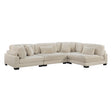 Traverse Beige 4-Piece Corduroy Modular Sectional by Homelegance at Eve Furniture