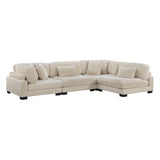 Traverse Beige 4-Piece Corduroy Modular Sectional by Homelegance at Eve Furniture
