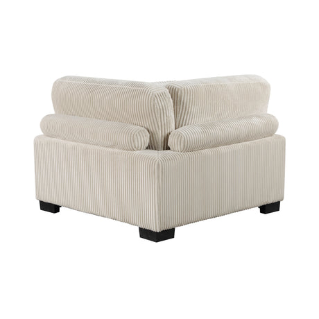 Traverse Beige 4-Piece Corduroy Modular Sectional with Ottoman by Homelegance at Eve Furniture