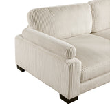 Traverse Beige 4-Piece Corduroy Modular Sectional with Ottoman by Homelegance at Eve Furniture