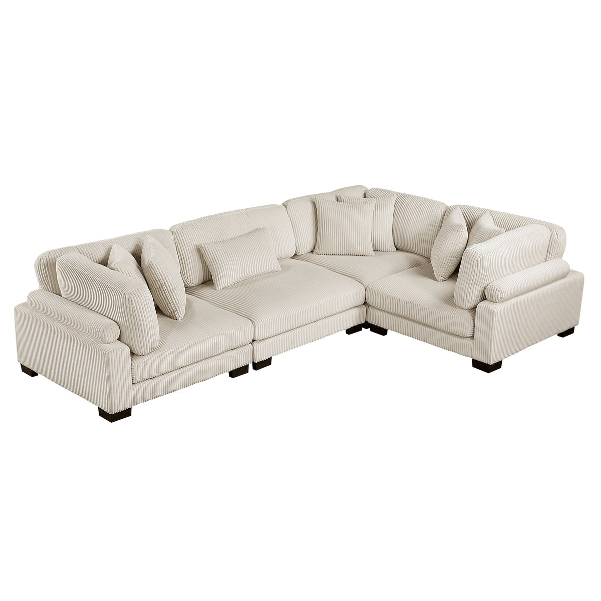 Traverse Beige 4-Piece Modular Sectional by Homelegance at Eve Furniture
