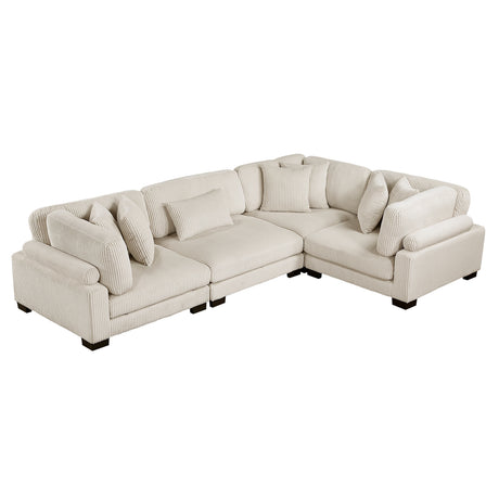 Traverse Beige 4-Piece Modular Sectional by Homelegance at Eve Furniture