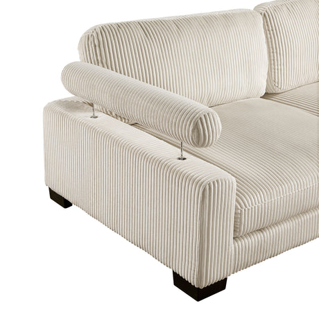 Traverse Beige 4-Piece Modular Sectional by Homelegance at Eve Furniture