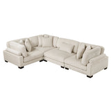Traverse Beige 4-Piece Modular Sectional by Homelegance at Eve Furniture
