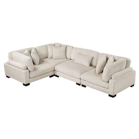 Traverse Beige 4-Piece Modular Sectional by Homelegance at Eve Furniture