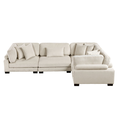 Traverse Beige 4-Piece Modular Sectional by Homelegance at Eve Furniture