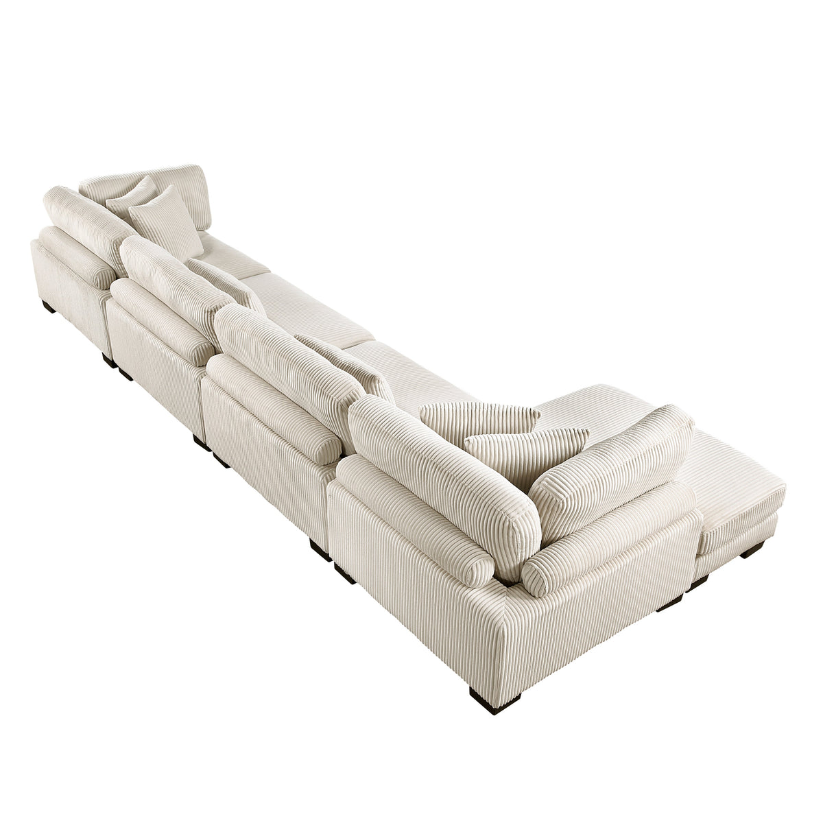 Traverse Beige 4-Piece Modular Sectional with Reversible Chaise by Homelegance at Eve Furniture