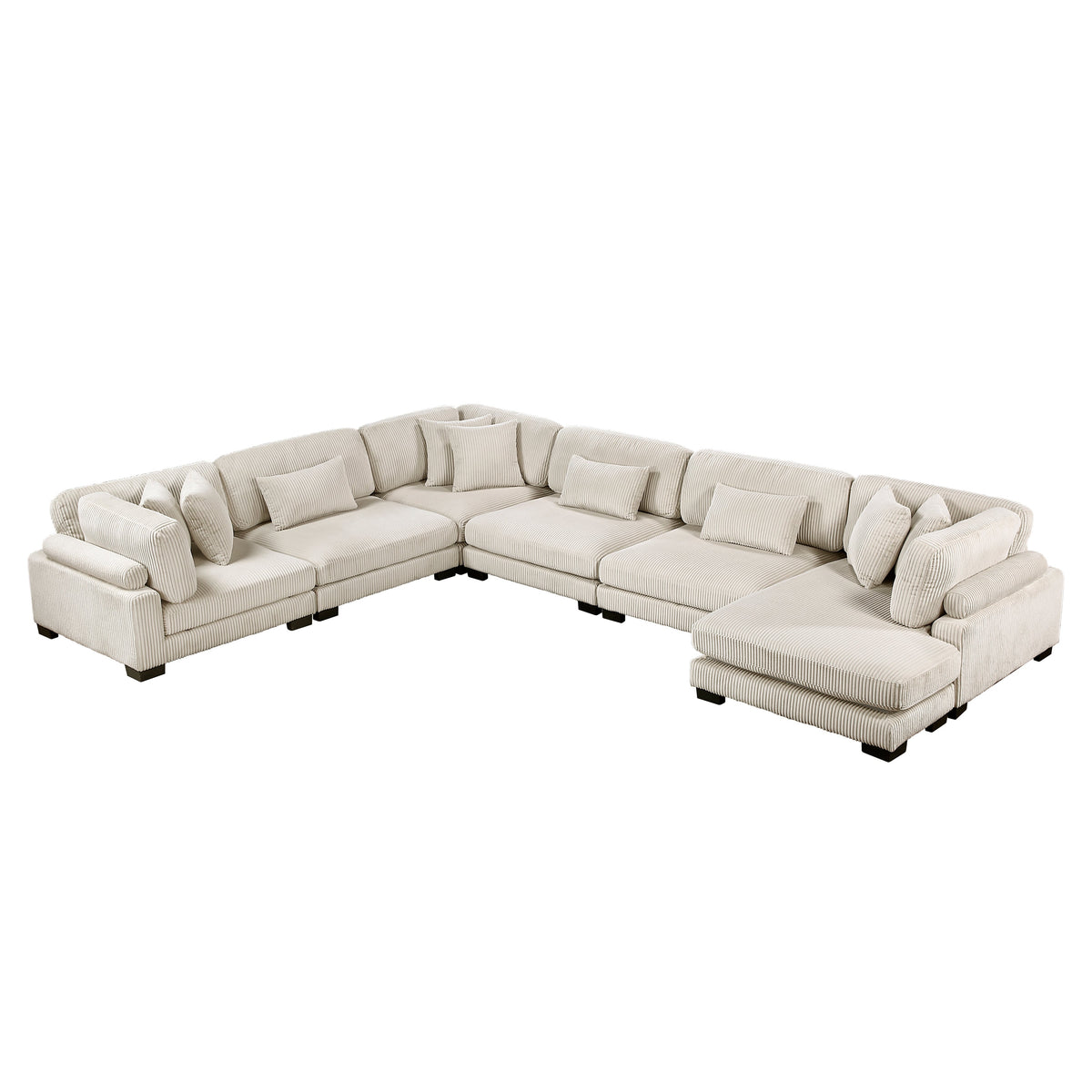 Traverse Beige 4-Piece Modular Sectional with Reversible Chaise by Homelegance at Eve Furniture