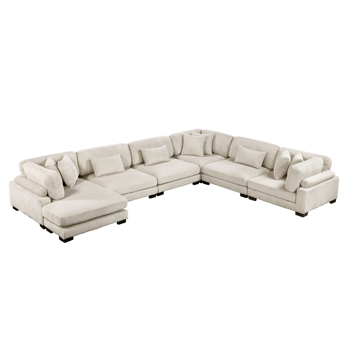 Traverse Beige 4-Piece Modular Sectional with Reversible Chaise by Homelegance at Eve Furniture