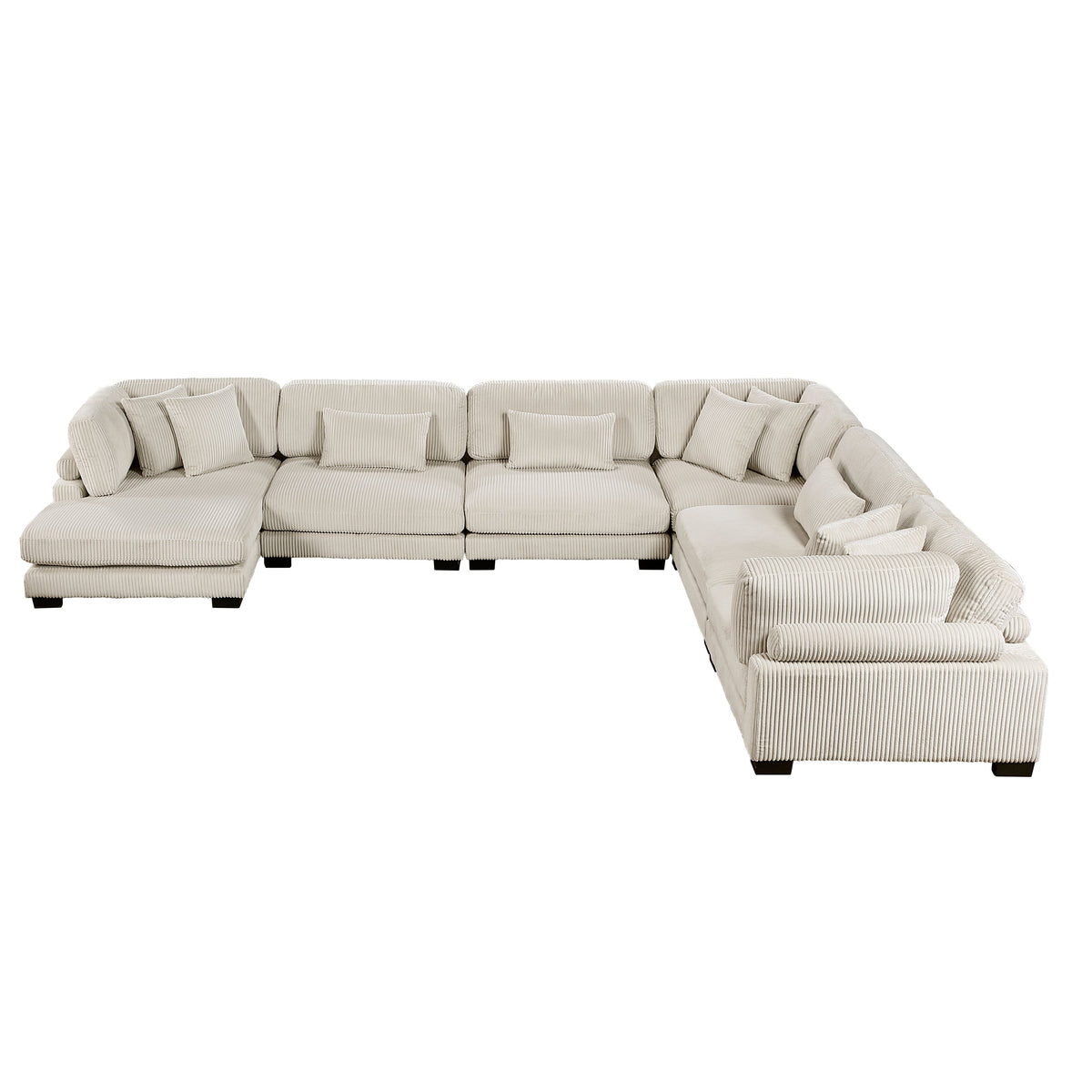 Traverse Beige 4-Piece Modular Sectional with Reversible Chaise by Homelegance at Eve Furniture