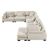 Traverse Beige 4-Piece Modular Sectional with Reversible Chaise by Homelegance at Eve Furniture