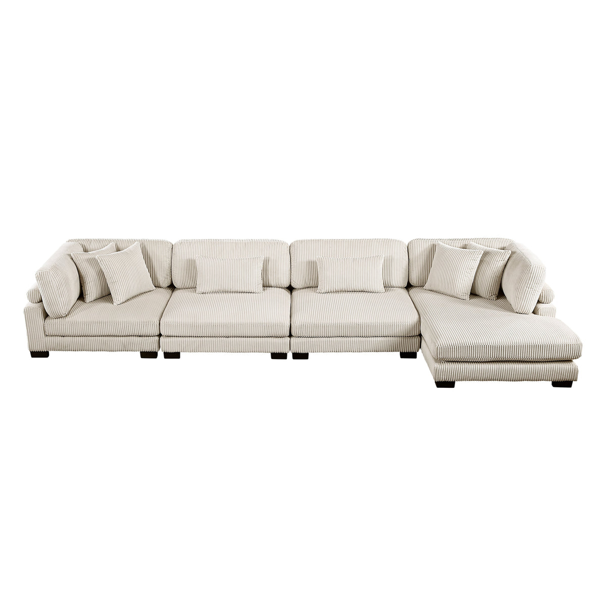 Traverse Beige 4-Piece Modular Sectional with Reversible Chaise by Homelegance at Eve Furniture