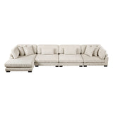 Traverse Beige 4-Piece Modular Sectional with Reversible Chaise by Homelegance at Eve Furniture