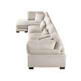 Traverse Beige 4-Piece Modular Sectional with Reversible Chaise by Homelegance at Eve Furniture