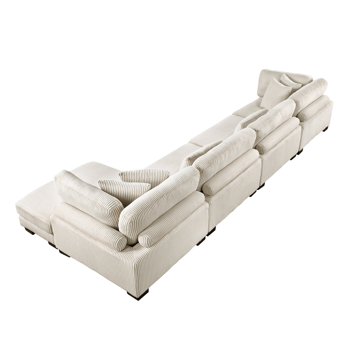 Traverse Beige 4-Piece Modular Sectional with Reversible Chaise by Homelegance at Eve Furniture