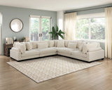 Traverse Beige 5-Piece Corduroy Modular Sectional by Homelegance at Eve Furniture