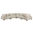 Traverse Beige 5-Piece Corduroy Modular Sectional by Homelegance at Eve Furniture