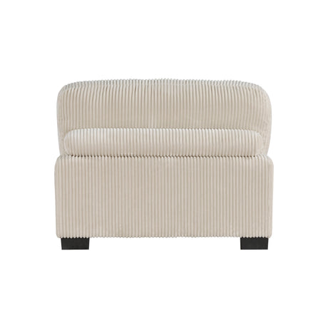 Traverse Beige 5-Piece Corduroy Modular Sectional with Ottoman by Homelegance at Eve Furniture