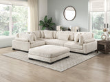 Traverse Beige 5-Piece Modular Sectional with Ottoman by Homelegance at Eve Furniture