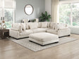 Traverse Beige 5-Piece Modular Sectional with Ottoman by Homelegance at Eve Furniture
