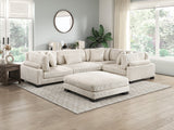 Traverse Beige 5-Piece Modular Sectional with Ottoman by Homelegance at Eve Furniture