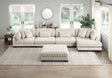 Traverse Beige 5-Piece Modular Sectional with Reversible Chaise and Ottoman by Homelegance at Eve Furniture