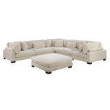 Traverse Beige 6-Piece Corduroy Modular Sectional by Homelegance at Eve Furniture