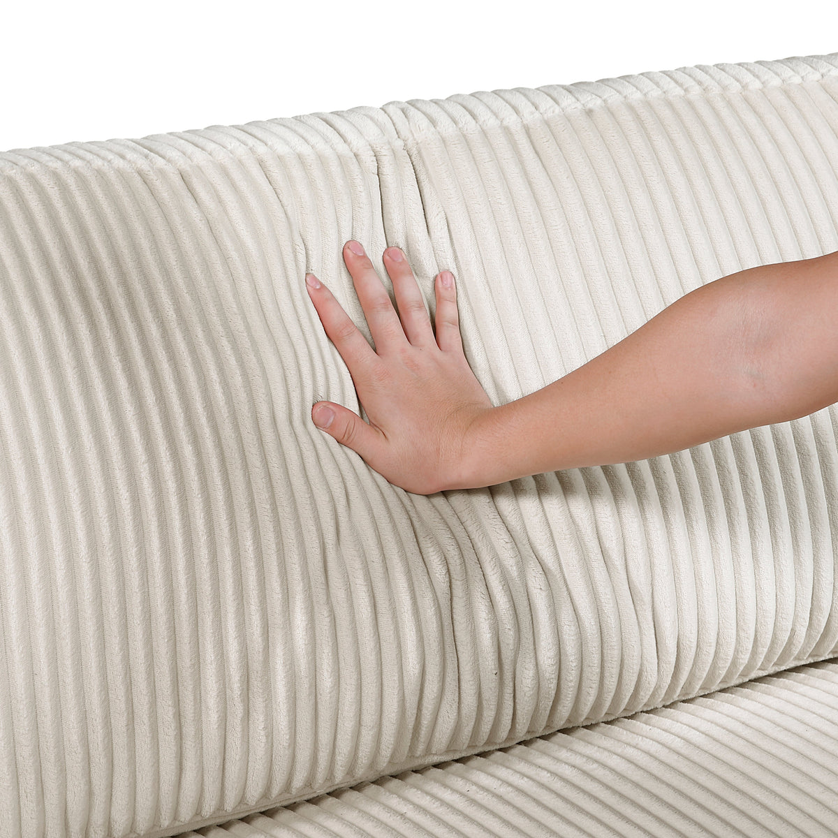 Traverse Beige 6-Piece Corduroy Modular Sectional by Homelegance at Eve Furniture