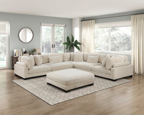 Traverse Beige 6-Piece Corduroy Modular Sectional by Homelegance at Eve Furniture