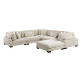 Traverse Beige 6-Piece Corduroy Modular Sectional by Homelegance at Eve Furniture
