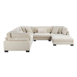Traverse Beige 6-Piece Corduroy Modular Sectional by Homelegance at Eve Furniture