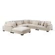Traverse Beige 6-Piece Corduroy Modular Sectional by Homelegance at Eve Furniture