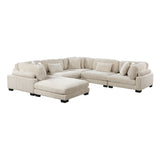 Traverse Beige 6-Piece Corduroy Modular Sectional by Homelegance at Eve Furniture