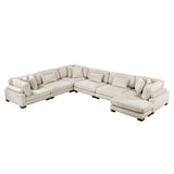 Traverse Beige 6-Piece Modular Sectional with Reversible Chaise by Homelegance at Eve Furniture