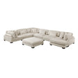 Traverse Beige 7-Piece Modular Sectional with Reversible Chaise and Ottoman by Homelegance at Eve Furniture