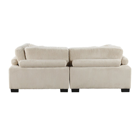 Traverse Beige Corduroy 2-Piece Loveseat by Homelegance at Eve Furniture