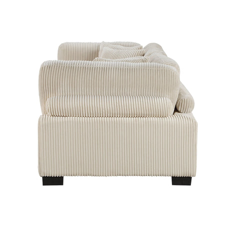 Traverse Beige Corduroy 2-Piece Loveseat by Homelegance at Eve Furniture
