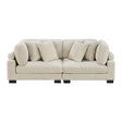 Traverse Beige Corduroy 2-Piece Loveseat by Homelegance at Eve Furniture