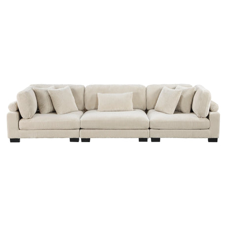 Traverse Beige Corduroy 3-Piece Sofa by Homelegance at Eve Furniture