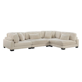Traverse Beige Corduroy 4-Piece Modular Sectional by Homelegance at Eve Furniture