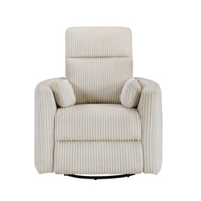 Traverse Beige Swivel Glider Reclining Chair by Homelegance at Eve Furniture
