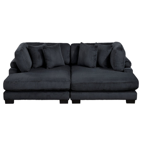 Traverse Black 2-Piece Chaise Lounge by Homelegance at Eve Furniture