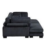 Traverse Black 2-Piece Chaise Lounge by Homelegance at Eve Furniture