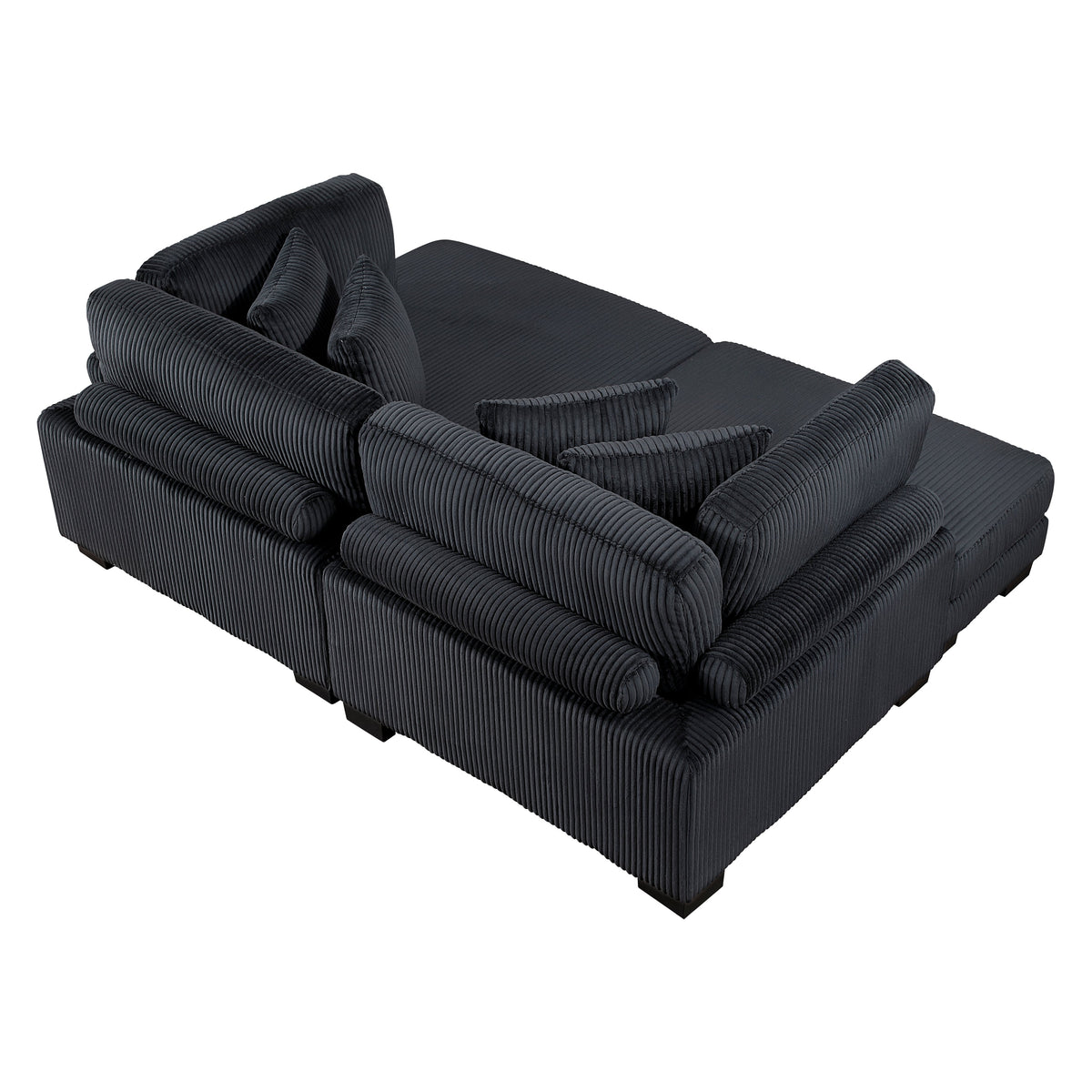 Traverse Black 2-Piece Chaise Lounge by Homelegance at Eve Furniture