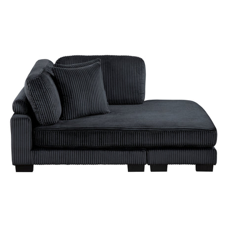 Traverse Black 2-Piece Chaise Lounge by Homelegance at Eve Furniture