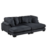 Traverse Black 2-Piece Chaise Lounge by Homelegance at Eve Furniture