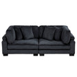 Traverse Black 2-Piece Corduroy Modular Loveseat by Homelegance at Eve Furniture