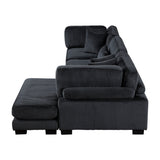 Traverse Black 3-Piece Modular Sectional with Reversible Chaise by Homelegance at Eve Furniture