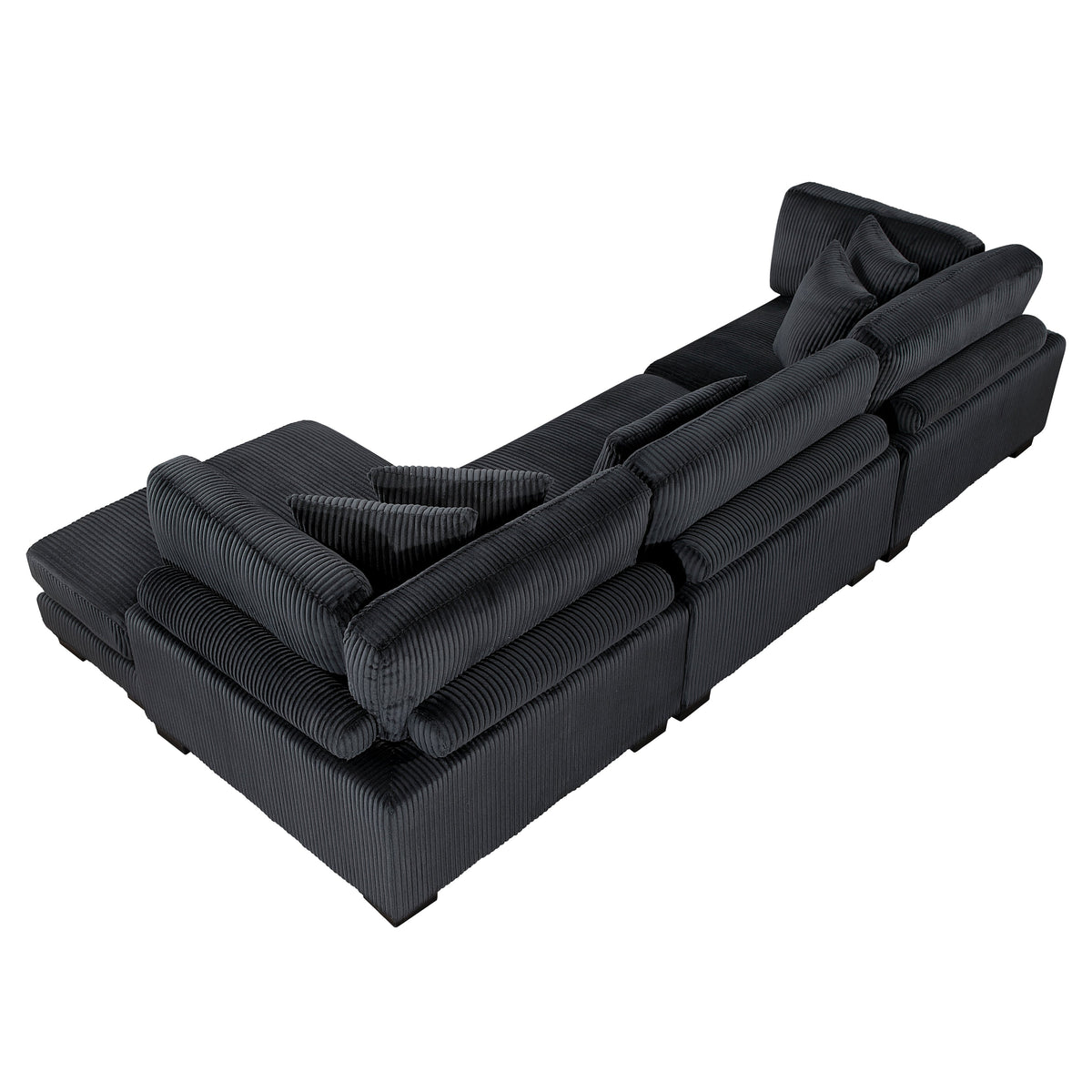 Traverse Black 3-Piece Modular Sectional with Reversible Chaise by Homelegance at Eve Furniture